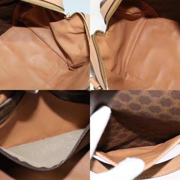 CELINE Macadam Canvas Hand Bag Pvc Leather Brown - Picture 12 of 12